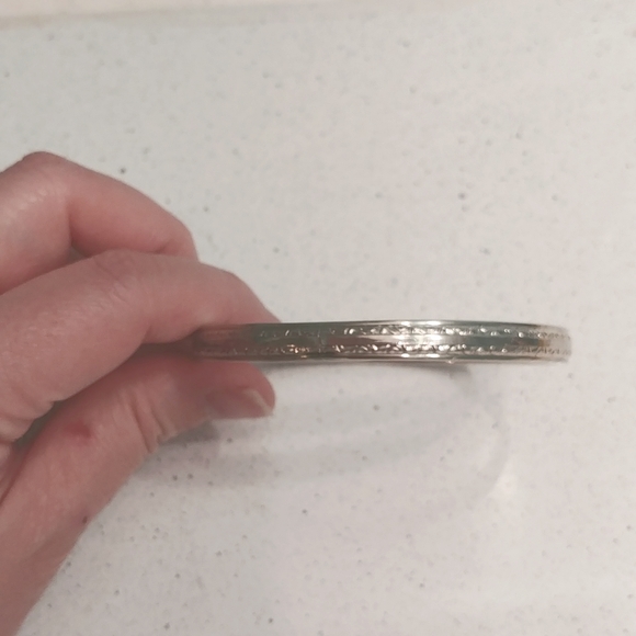 Siver bungle, Hand engraving - Picture 2 of 6